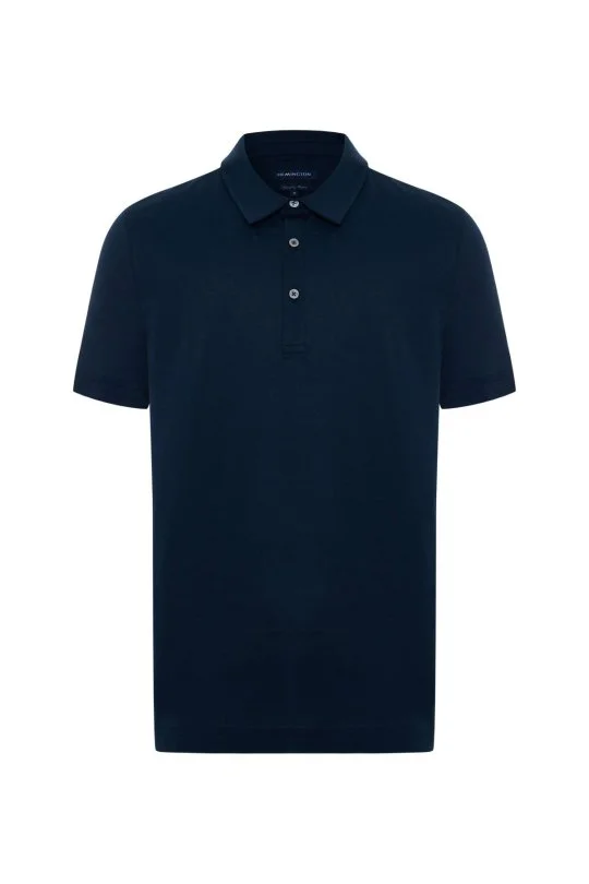 Merserize Pamuk Lacivert Polo Yaka T-Shirt