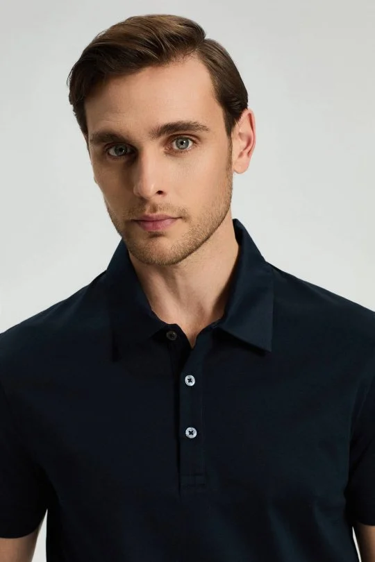 Hemington - Merserize Pamuk Lacivert Polo Yaka T-Shirt (5)
