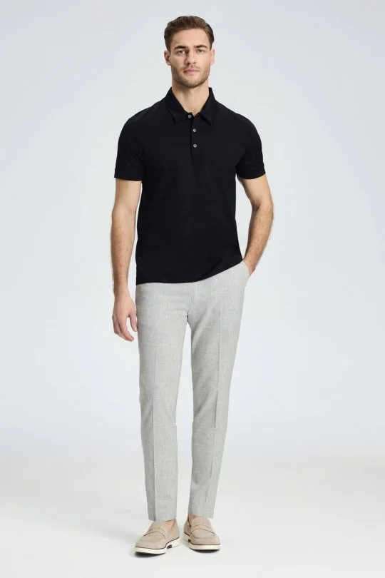 Hemington - Merserize Pamuk Siyah Polo Yaka T-Shirt (1)