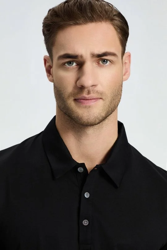 Hemington - Merserize Pamuk Siyah Polo Yaka T-Shirt (4)