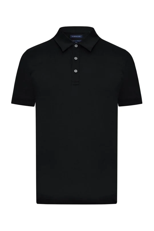Hemington - Merserize Pamuk Siyah Polo Yaka T-Shirt (6)