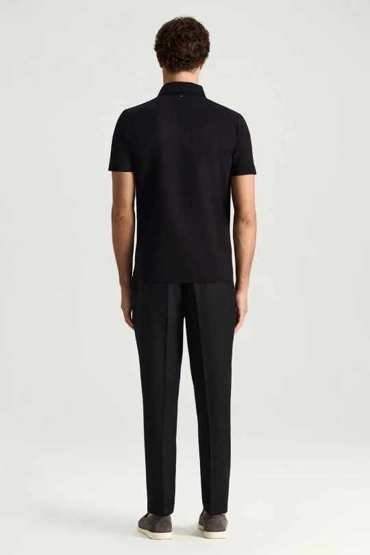 Hemington - Merserize Pamuk Siyah Polo Yaka T-Shirt (5)