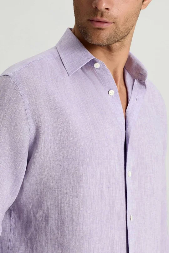 Hemington - Mor Saf Keten Spor Gömlek (3)