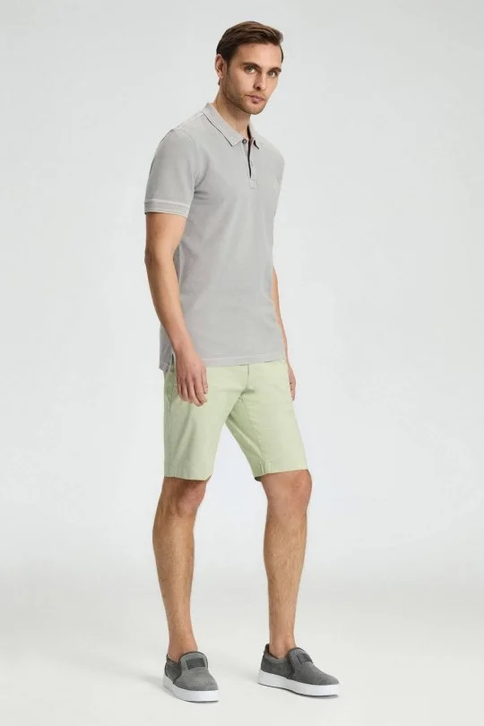 Hemington - Vintage Görünümlü Açık Gri Polo Yaka T-Shirt (4)