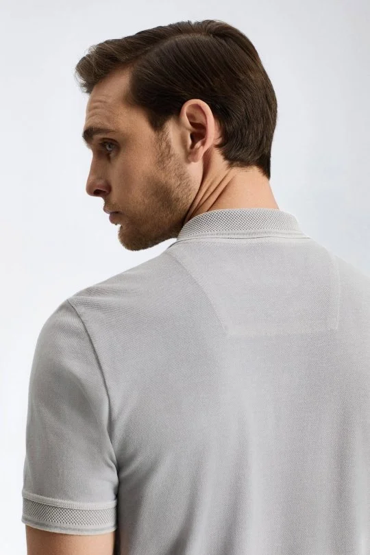 Hemington - Vintage Görünümlü Açık Gri Polo Yaka T-Shirt (2)