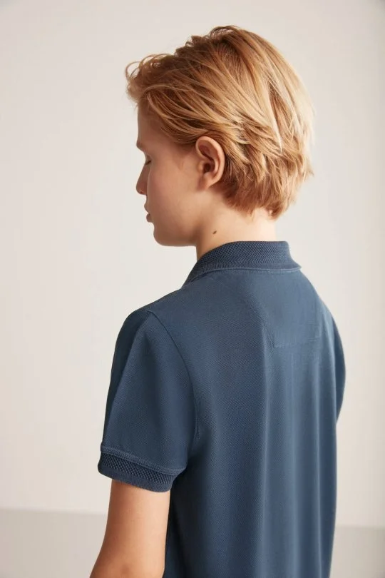 Hemington - Vintage Görünümlü Lacivert Polo Yaka Çocuk T-Shirt (2)