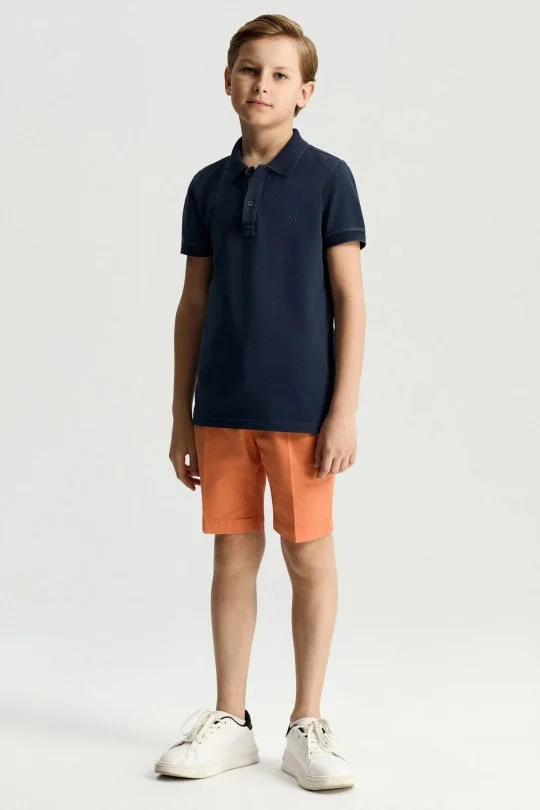 Hemington - Vintage Görünümlü Lacivert Polo Yaka Çocuk T-Shirt (2)