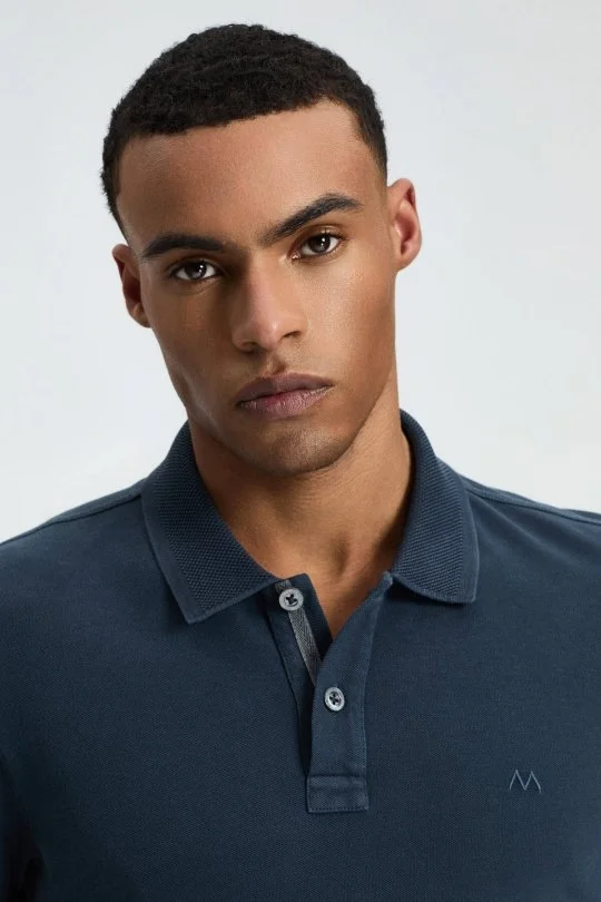 Hemington - Vintage Görünümlü Lacivert Polo Yaka T-Shirt (4)