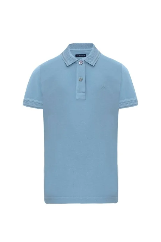 Hemington - Vintage Görünümlü Mavi Polo Yaka Çocuk T-Shirt (5)