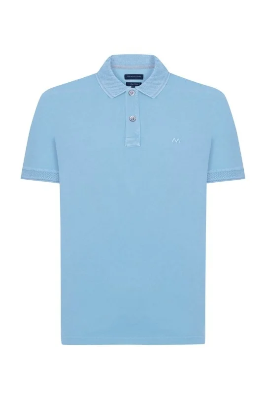 Hemington - Vintage Görünümlü Mavi Polo Yaka T-Shirt (6)