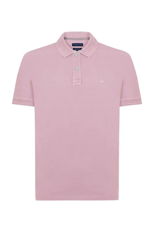 Hemington - Vintage Görünümlü Pembe Polo Yaka T-Shirt (6)