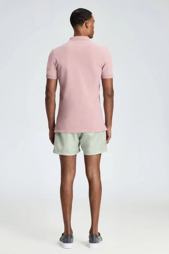 Hemington - Vintage Görünümlü Pembe Polo Yaka T-Shirt (5)