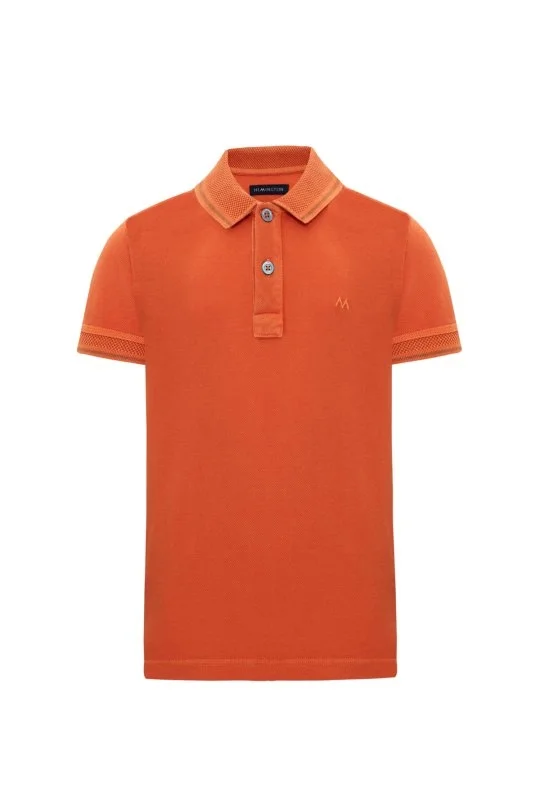 Hemington - Vintage Görünümlü Turuncu Polo Yaka Çocuk T-Shirt (7)