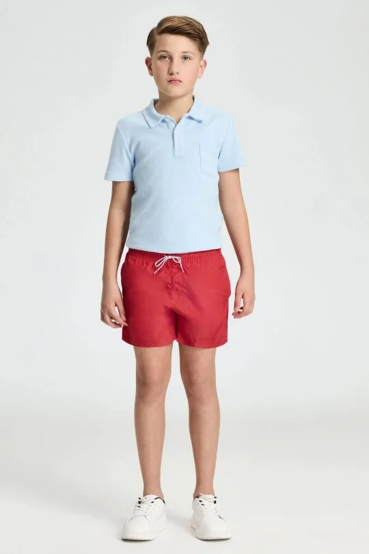 Hemington - Özel Kesim Kırmızı Quick Dry Çocuk Mayo (2)