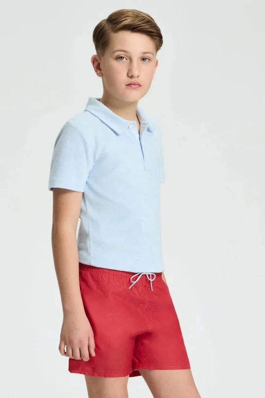 Hemington - Özel Kesim Kırmızı Quick Dry Çocuk Mayo (3)