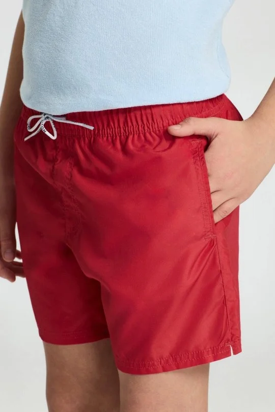 Hemington - Özel Kesim Kırmızı Quick Dry Çocuk Mayo (4)