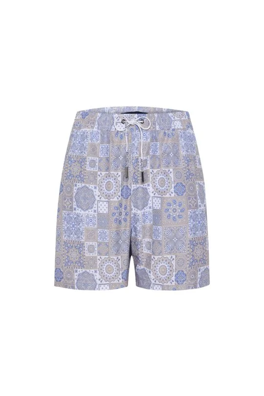 Hemington - Paisley Desen Bej Rengi Quick Dry Mayo (6)