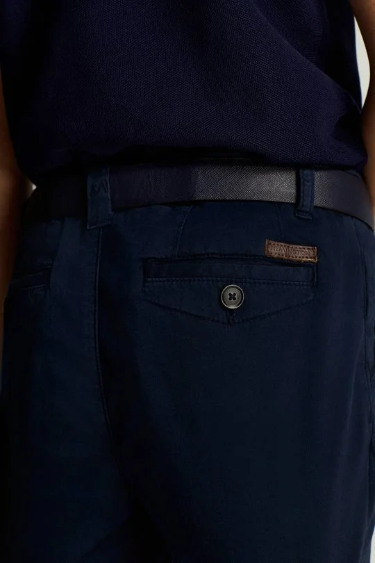 Lacivert Pamuk Chino Çocuk Bermuda Şort