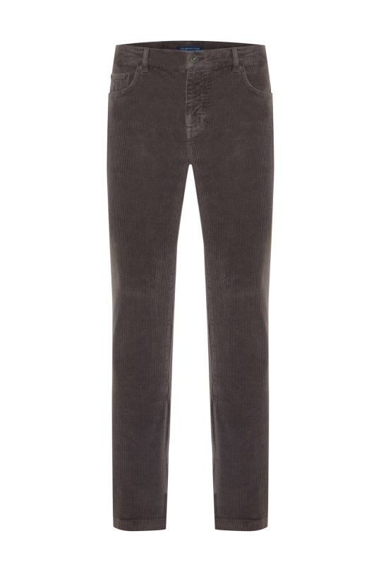 Pamuk Karışım 5 Cep Koyu Kahverengi Kadife Pantolon