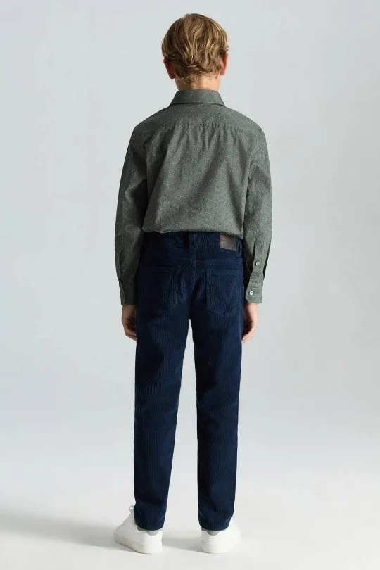 Hemington - Pamuk Karışım 5 Cep Lacivert Kadife Çocuk Pantolon (2)