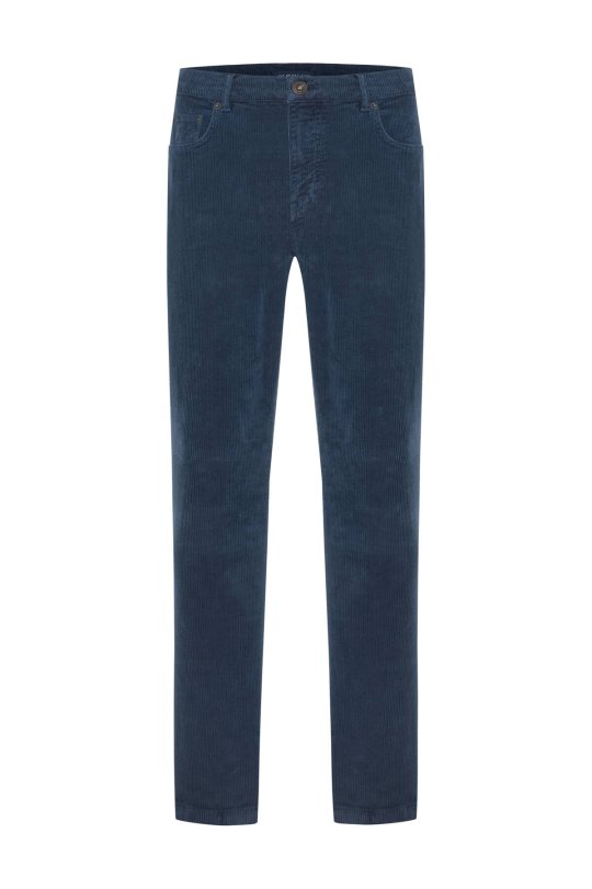 Pamuk Karışım 5 Cep Lacivert Kadife Pantolon