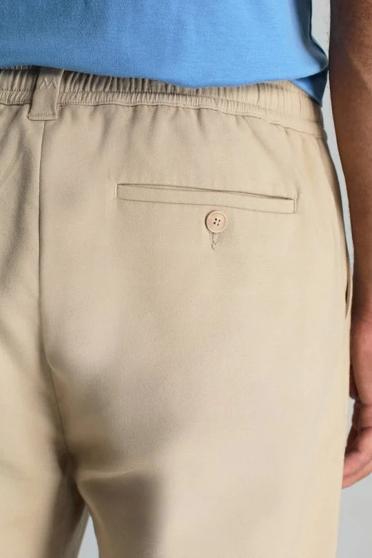 Hemington - Pamuk Karışım Relax Fit Jogger Bej Chino Pantolon (5)