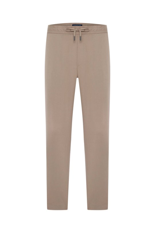 Pamuk Karışım Bej Rengi Relax Fit Jogger Pantolon