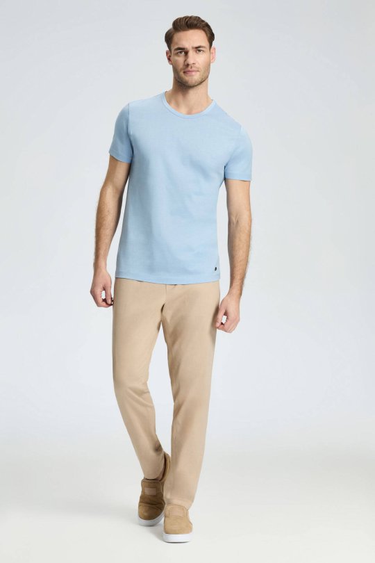 Pamuk Karışım Bej Rengi Relax Fit Jogger Pantolon
