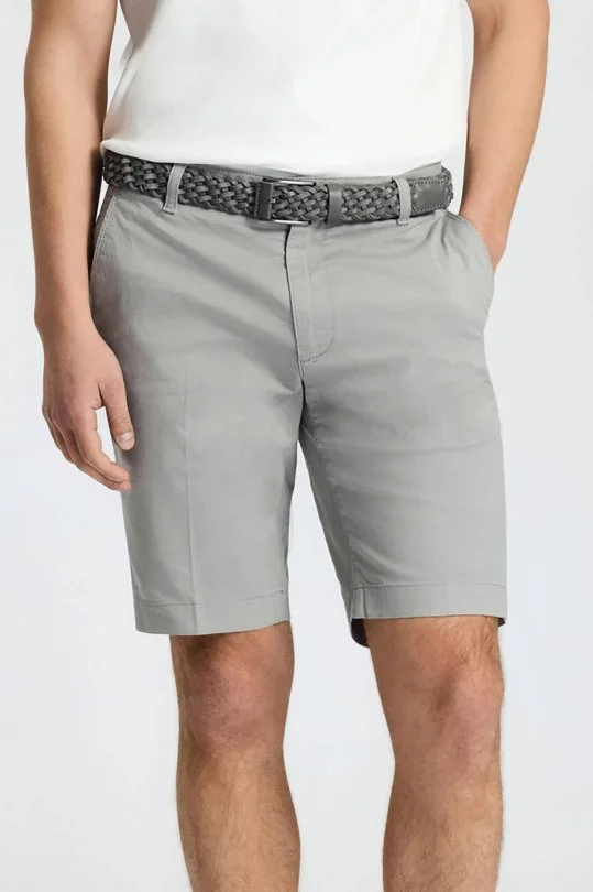 Pamuk Karışım Açık Gri Chino Şort
