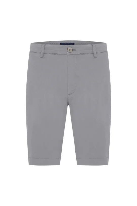 Pamuk Karışım Açık Gri Chino Şort