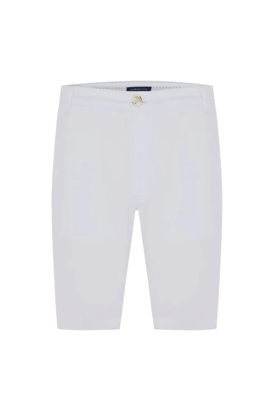Pamuk Karışım Beyaz Chino Şort