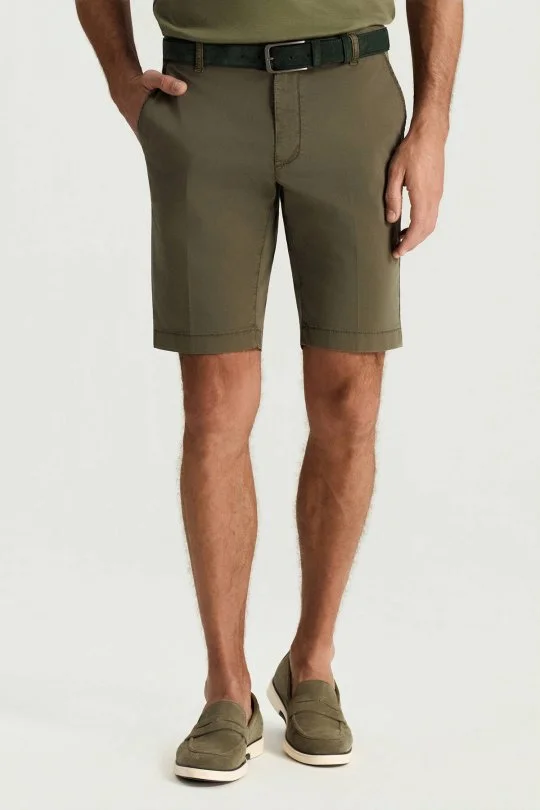 Pamuk Karışım Haki Chino Şort