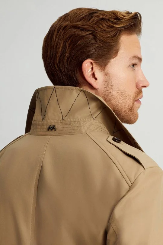 Hemington - Pamuk Karışım Kum Rengi Trençkot (8)