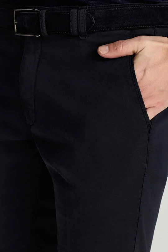 Pamuk Karışım Lacivert Chino Şort