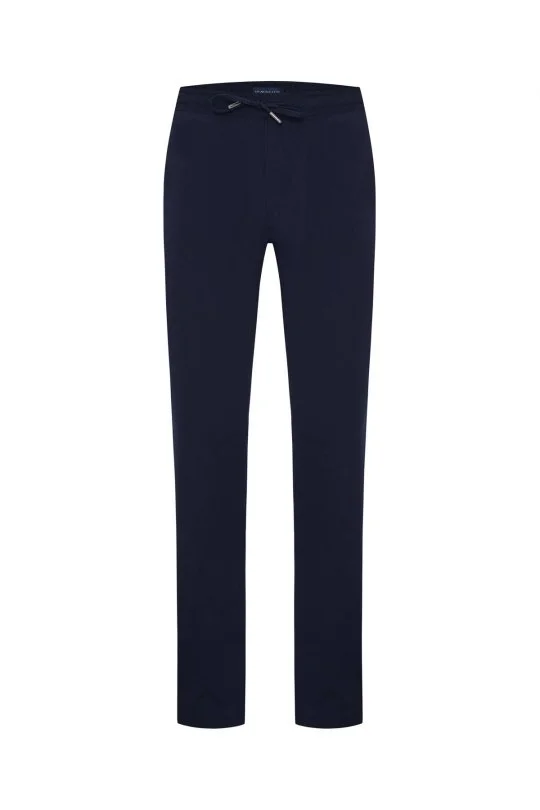 Hemington - Pamuk Karışım Lacivert Relax Fit İnce Jogger Pantolon (6)