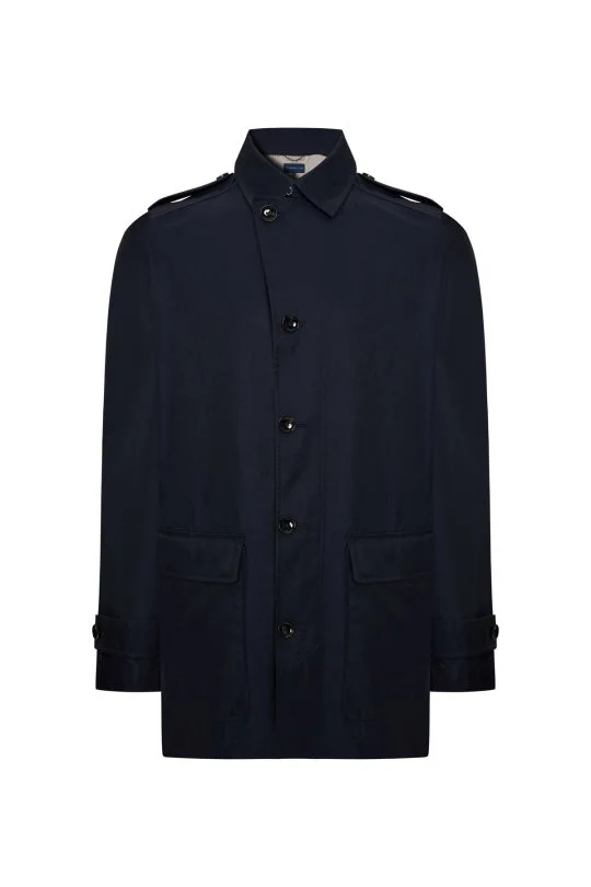 Hemington - Pamuk Karışım Lacivert Trençkot (8)