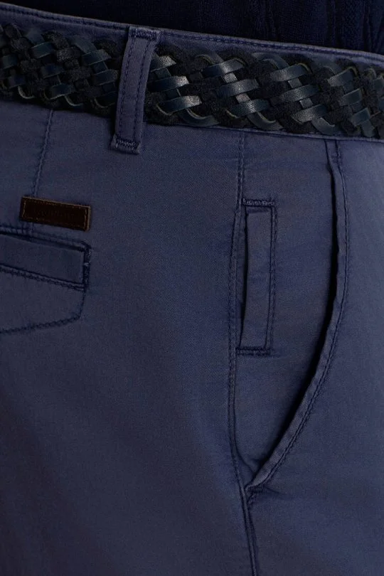 Pamuk Karışım Mavi Yazlık Chino Pantolon