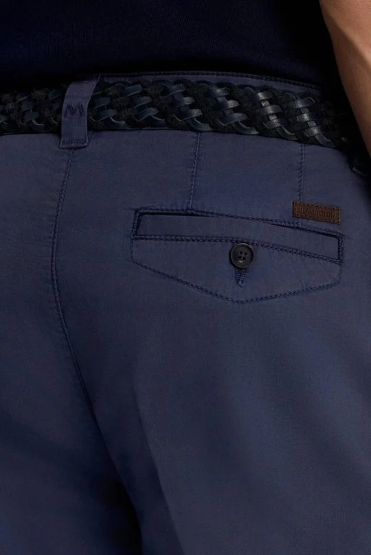 Pamuk Karışım Mavi Yazlık Chino Pantolon