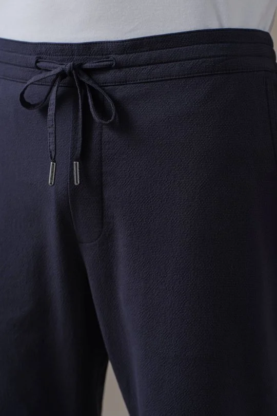 Hemington - Pamuk Karışım Relax Fit Lacivert Bağcıklı Chino Pantolon (3)