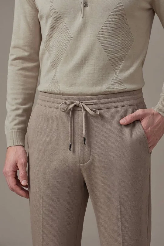 Hemington - Pamuk Karışım Relax Fit Tütün Rengi Bağcıklı Chino Pantolon (3)