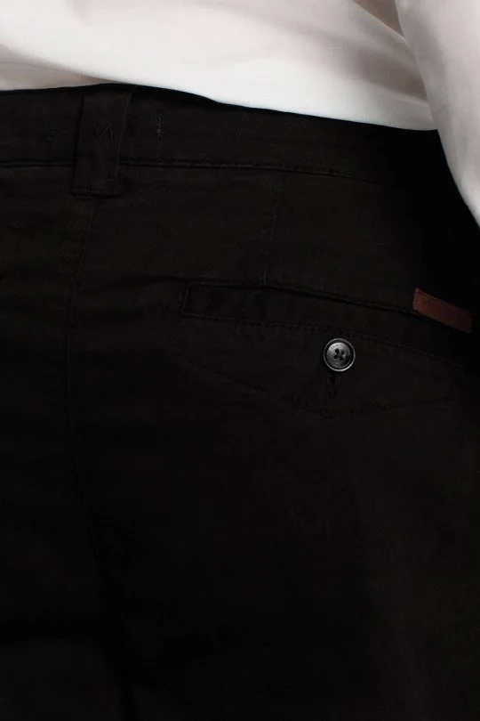 Pamuklu Siyah Regular Fit Chino Pantolon