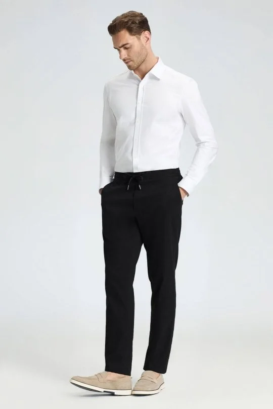 Hemington - Pamuk Karışım Siyah Relax Fit Jogger Pantolon (1)