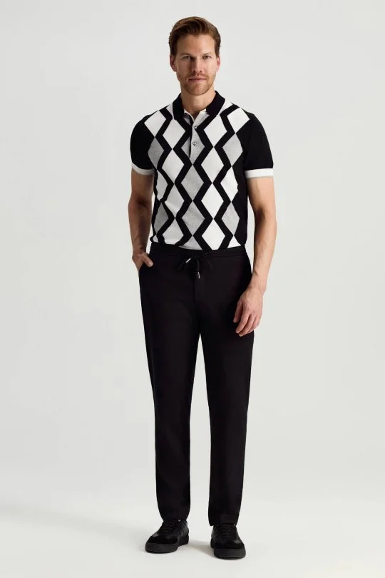 Hemington - Pamuk Karışım Siyah Relax Fit Jogger Pantolon (1)