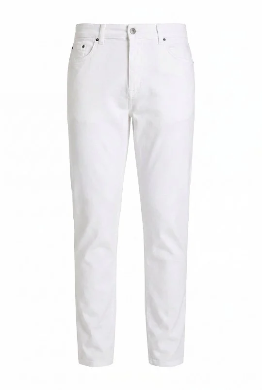 Hemington - Pamuk Karışım Slim Fit 5 Cep Beyaz Yazlık Chino Pantolon (7)
