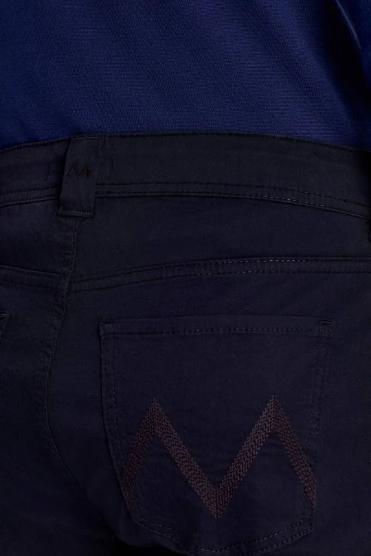 Pamuk Karışım Slim Fit 5 Cep Lacivert Yazlık Chino Pantolon