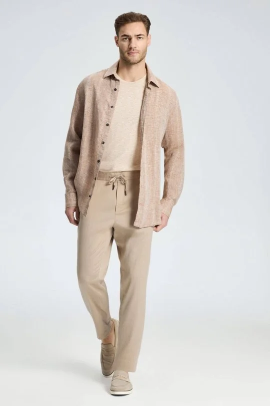 Hemington - Pamuk Karışım Kum Rengi Relax Fit Jogger Pantolon (2)