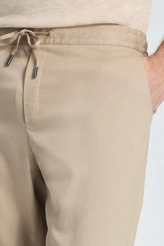 Hemington - Pamuk Karışım Kum Rengi Relax Fit Jogger Pantolon (4)