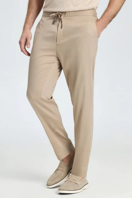 Hemington - Pamuk Karışım Kum Rengi Relax Fit Jogger Pantolon (3)