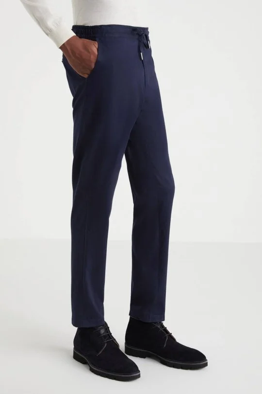 Hemington - Pamuk Karışım Lacivert Relax Fit Jogger Pantolon (2)