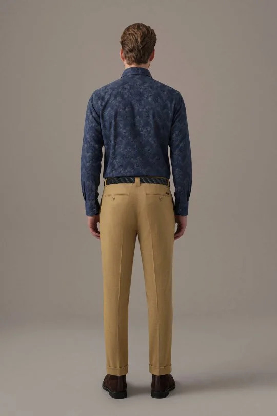 Pamuk Kaşmir Camel Chino Pantolon